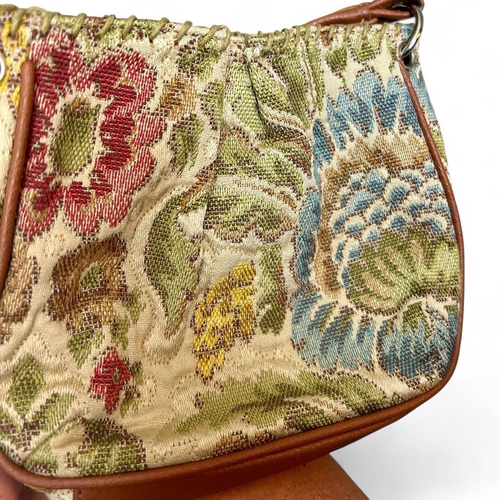 👜 Vintage Liz Claiborne Floral Tapestry Crossbody/Shoulder Bag | Cottagecore - Picture 3 of 8